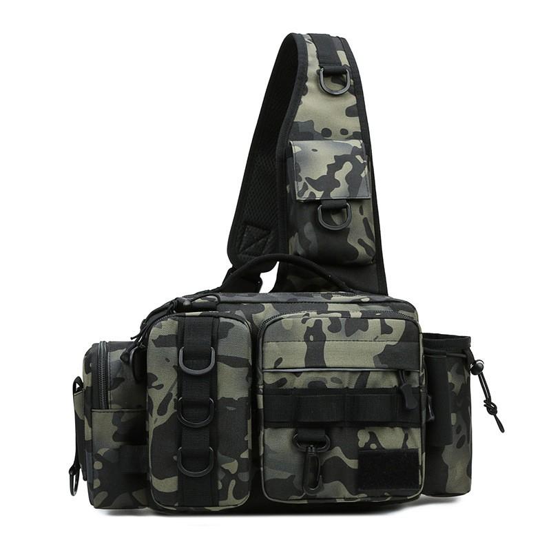Multi-Functional Fishing Waist Pack Men Women Adjustable Chest Bag Crossbody Rod Carrier Tackle Organizer