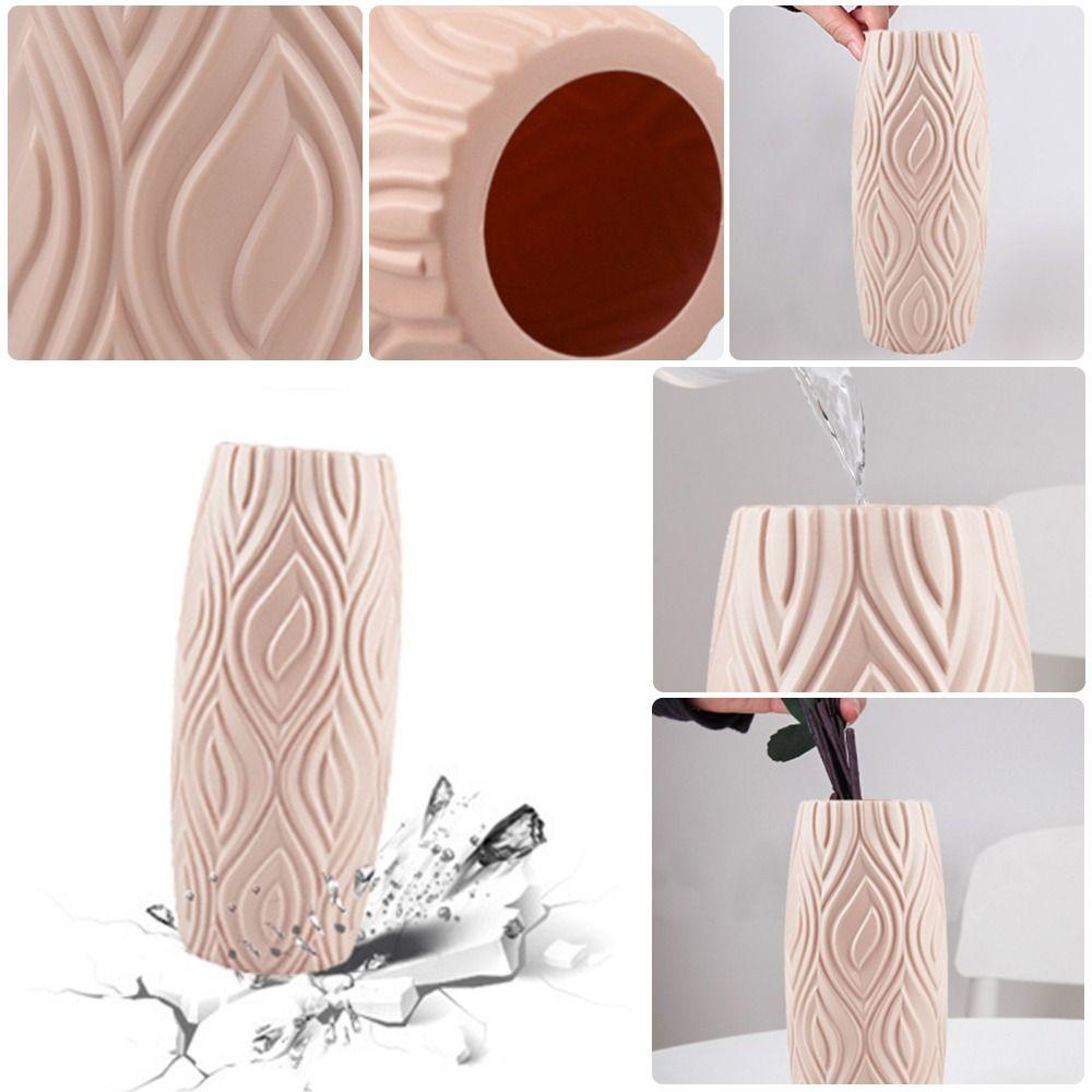 New For Home Living Room Shatterproof Plastic Vase Plant Pot Basket Flower Vases Flower Arrangement