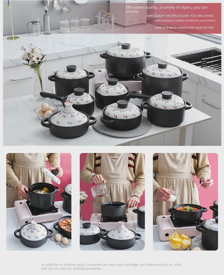 Керамическая жаропрочная кастрюля для тушения в домашних условиях