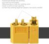 Connectors XT60 Male-Female for RC Lipo Batteries | 5 Pairs | Strong Grip | Compatible with Drones and RC Models | Yellow, Plastic