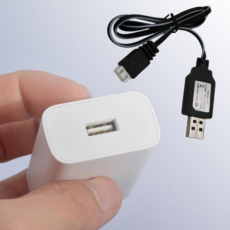Кабель для зарядки литиевой батареи 7,4 В, USB на 3-контактный порт, шнур для зарядки аккумулятора со светодиодным индикатором