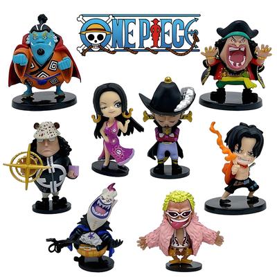 8 шт. Аниме One Piece Фигурки Модели Куклы Игрушки Милые Семь Воинов Моря Ace Боа Хэнкок Джинбе Коллекция Полный Набор Безопасно для Детей Развлекательные Веселые Игры Безопасные