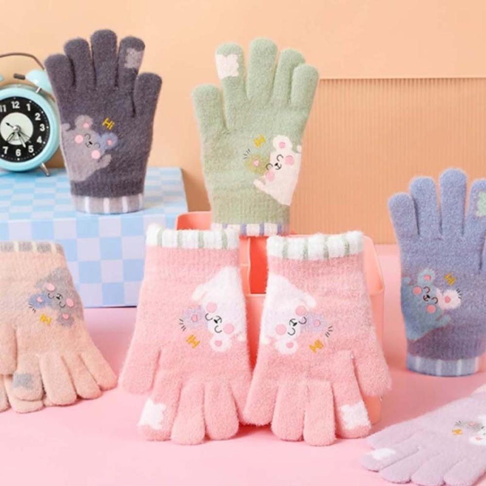 5-12 Years Old Warm Children Mittens Coldproof Baby Gloves Cute Kids Winter Gloves Outdoor
