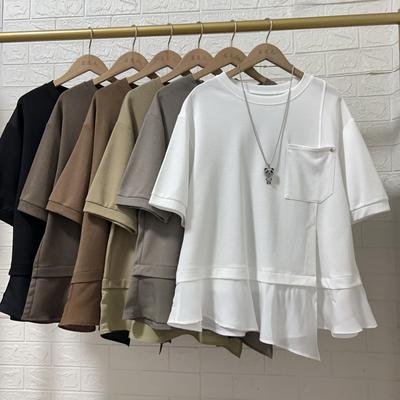 Большие размеры Женские летние свободные футболки в корейском стиле с коротким рукавом повседневные топы