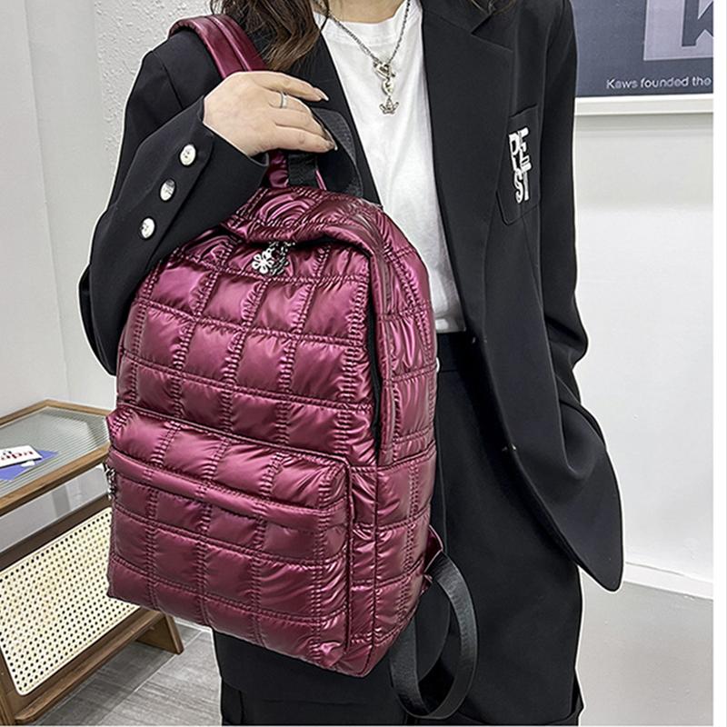 Yogodlns Зимний космический хлопковый рюкзак для женщин, школьная сумка большой емкости для студентов, водонепроницаемый нейлоновый рюкзак