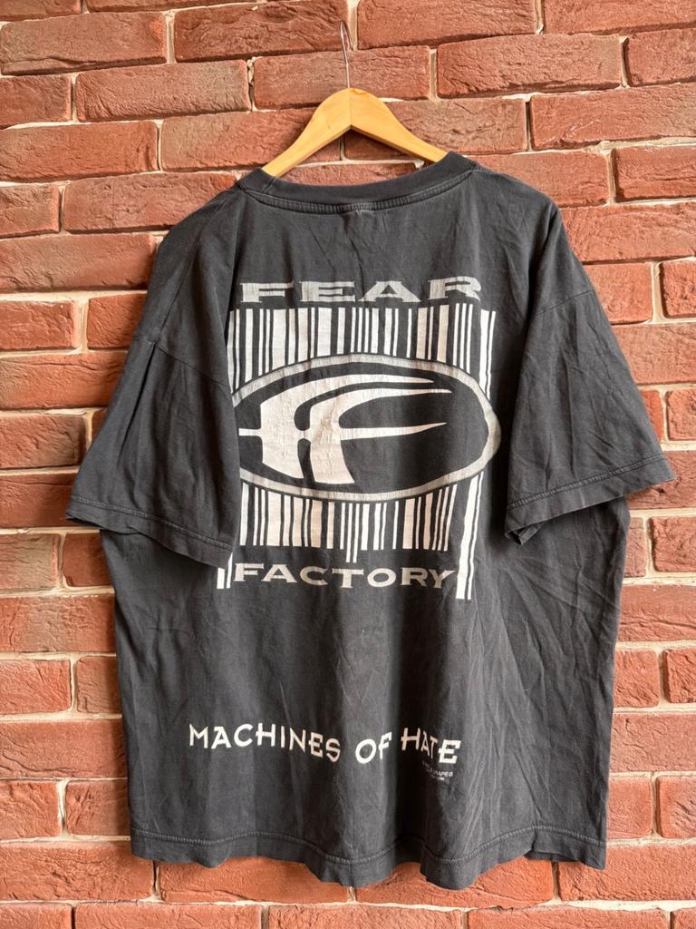 90s Fear Factory Machine of hate Heavy Metal Vintage Tee xl black Unisex T-Shirt