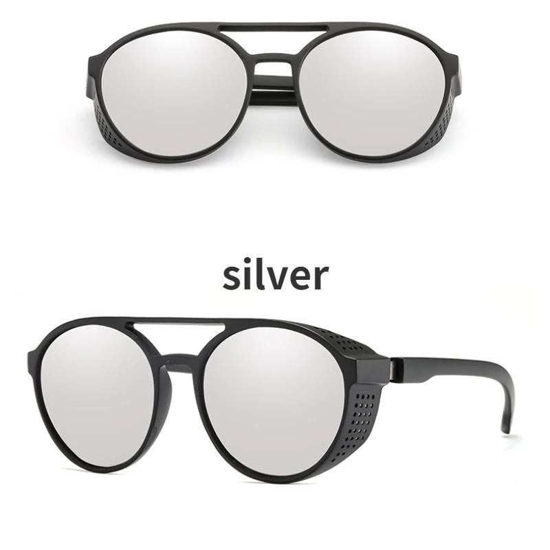 Винтажные солнцезащитные очки в стиле панк, новые модные мужские солнцезащитные очки в круглой оправе, мужские классические очки UV400 для мужчин, очки в стиле панк Óculos De Sol Gafas