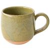 Bankoyaki Aigama "Esta" Rolling Mug, Approx. 210ml, Red Clay Bidro (Smoke Green), Microwave and Dishwasher Safe, Made In Japan, Model AGM-200016