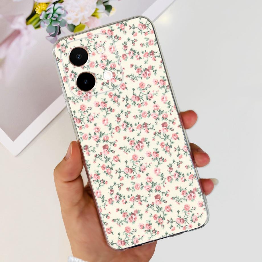 For Vivo Y28 4G Case Coque Clear Silicone Soft Back Cover For Vivo Y28 5G Y28s 5G Phone Bumper Coque Funda Dinosaur Cat Dragon
