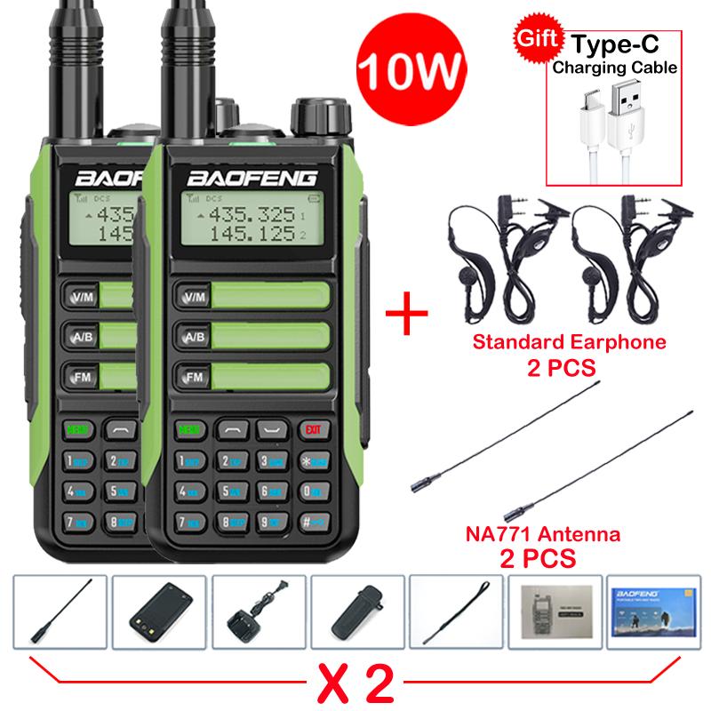 2 шт. НОВЫЕ Baofeng UV 16 Max V2 Высокомощная Улучшенная версия UV9R UV5R Рация IP68 Водонепроницаемая Дальняя связь 50 км Двухдиапазонная Любительская радиостанция