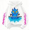 2025 Новая Саджа Мальчики Дерпи K-pop Охотник на демонов Мультяшный мальчик Толстовка с капюшоном Теплая Волна Мода Повседневные Топы Повседневная Черная Одежда