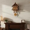 1 Piece Wooden Cuckoo Clock Creative Hanging Wall Clock With Auto Swing Pendulum For Home Living Room Decoration