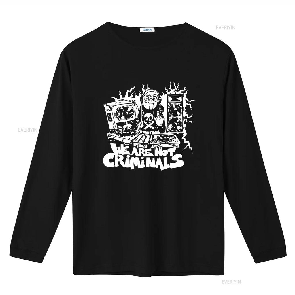 НЕ ПРЕСТУПНИКИ Футболка для Tekno Rave Dancehall Punk Electro Disco Techno House Deep DJ Дизайн с черепом Модная уличная одежда винтаж