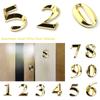 АБС литье под давлением номер двери золотые цифры от 0 до 9 креативная табличка этикетка для улицы