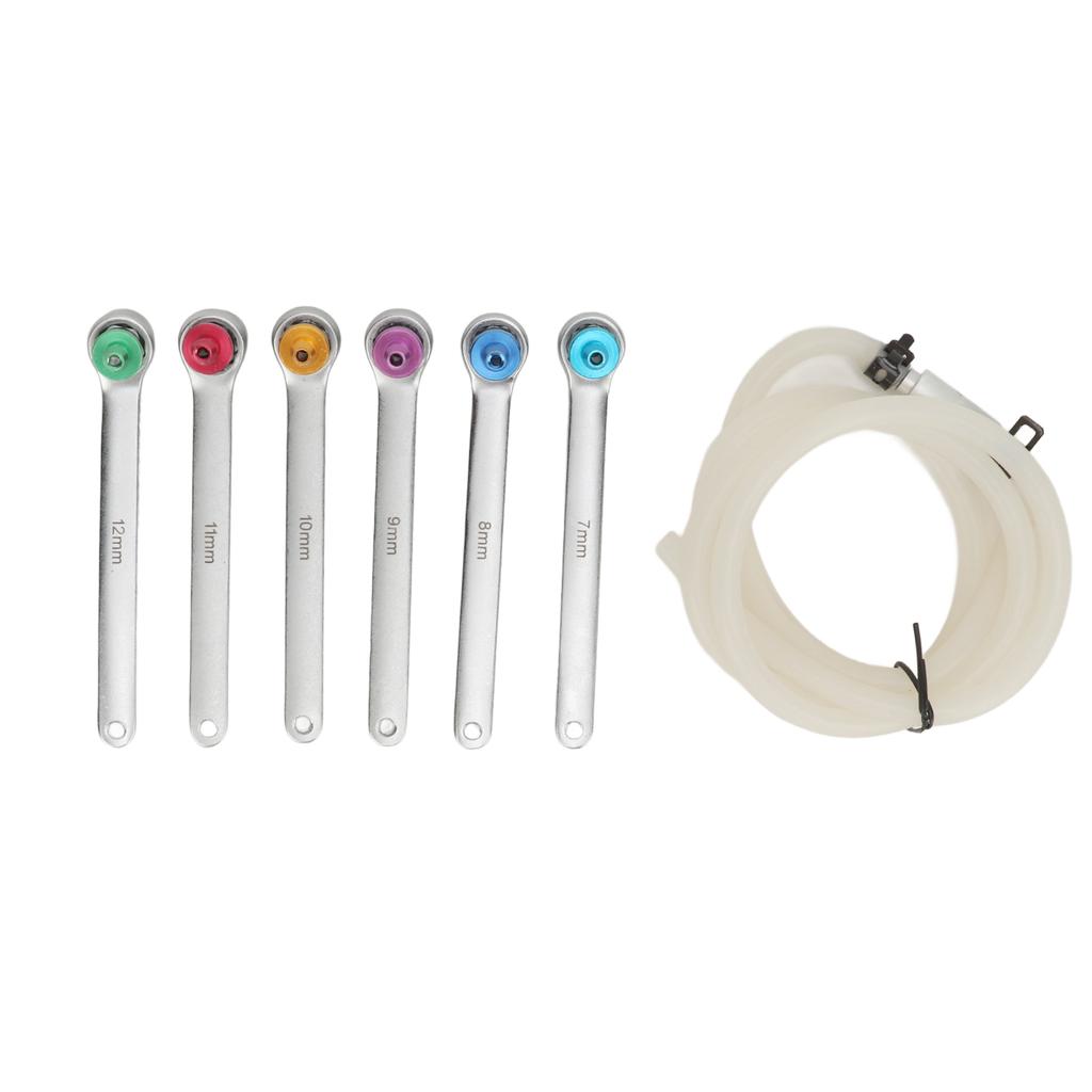 Набор инструментов для прокачки тормозов 7-12 мм 12-гранный гаечный ключ шланг для слива масла с обратным клапаном для автомобиля