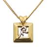 Used Necklace NR Logo Metal 5.0g Gold Square
