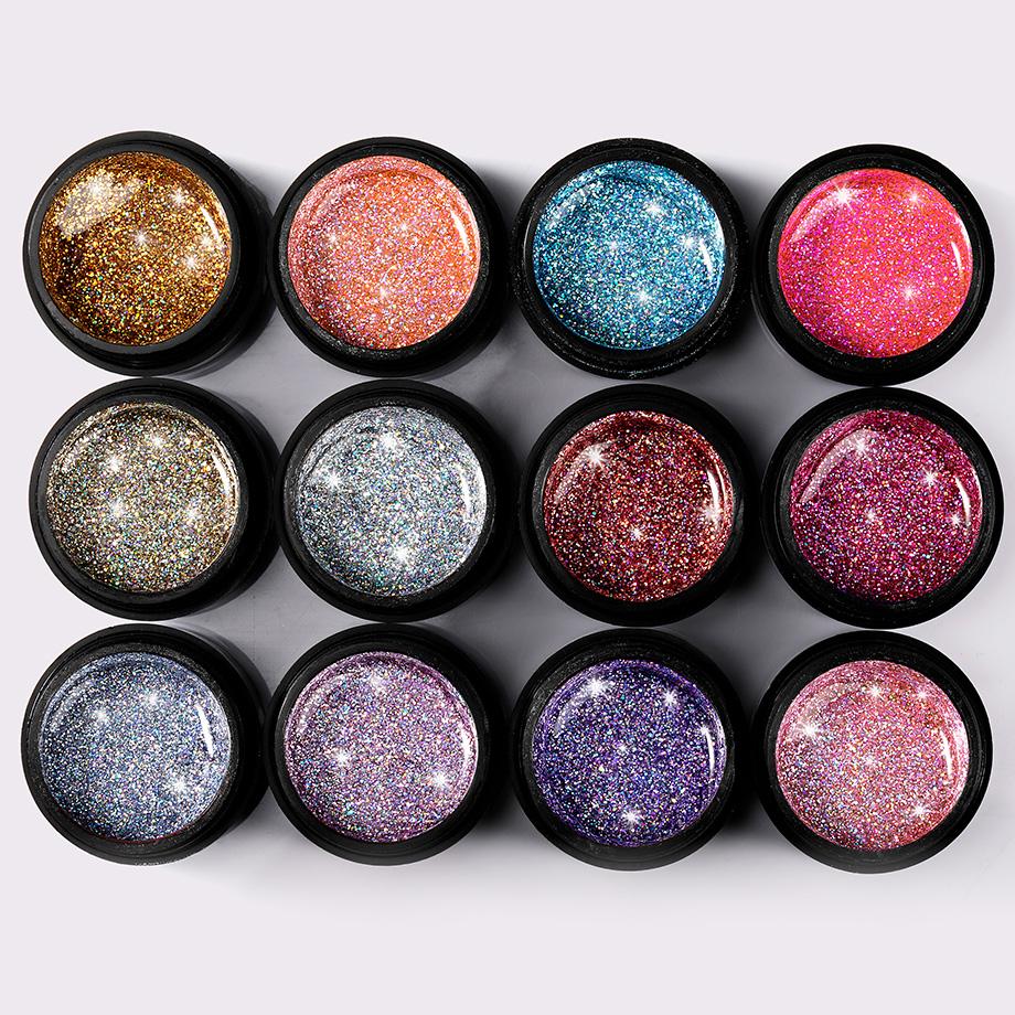 ROSALIND 5 мл гель-лак для ногтей Блестящий радужный блестящий рисунок для дизайна ногтей Vernis полуперманентный лак для ногтей гель-лак для маникюра