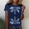 Летняя женская футболка с коротким рукавом, 3D цифровая печать, популярный стиль, серия принтов анти-тай 3436