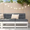 VidaXL Garden Center Sofas 2 Pcs, Seats with Backrest, Patio Backyard Balcony Outdoor Terrace Furniture, White 825514