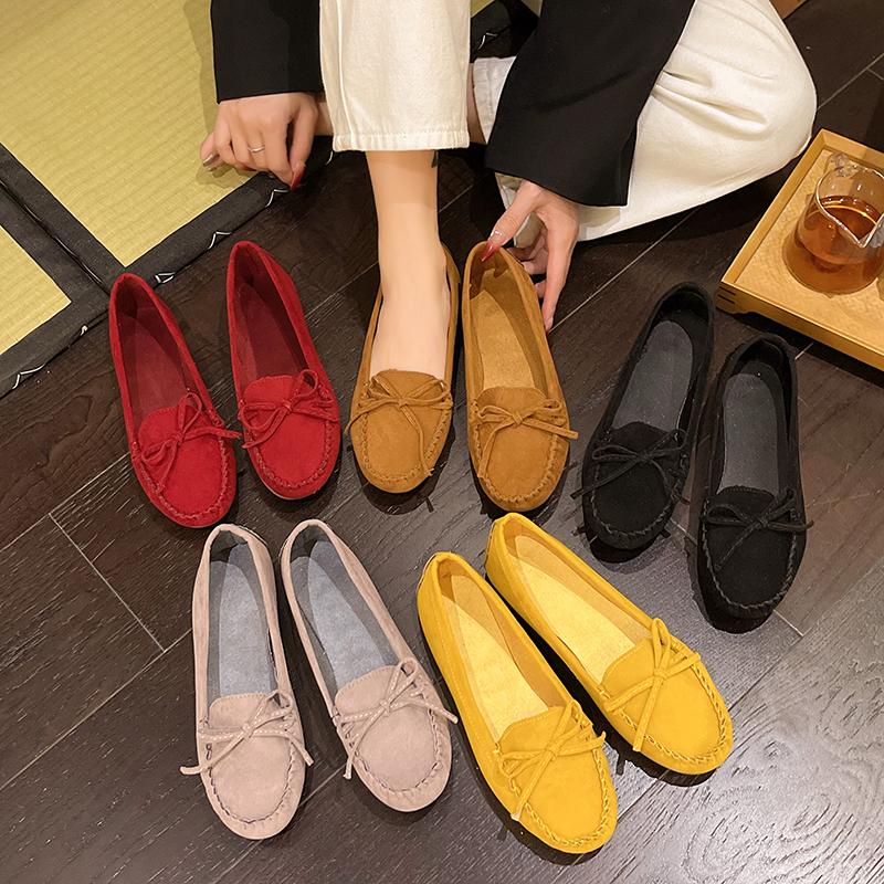 Woman Trend Fashion Casual Lofers Women's Flat Shoes Ladies Elegant Butterfly-Knot Comfortable Women Soft Classic Office Shoes