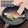 3-piece non-stick frying pan set 8 10.2 12 inch stainless steel cookware with ergonomic wooden handle for induction gas infrared cookers
