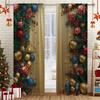 Рождественские шторы 3D орнаменты принт сосновые панели для гостиной спальни праздничный декор 2 панели рождественские шторы на окна