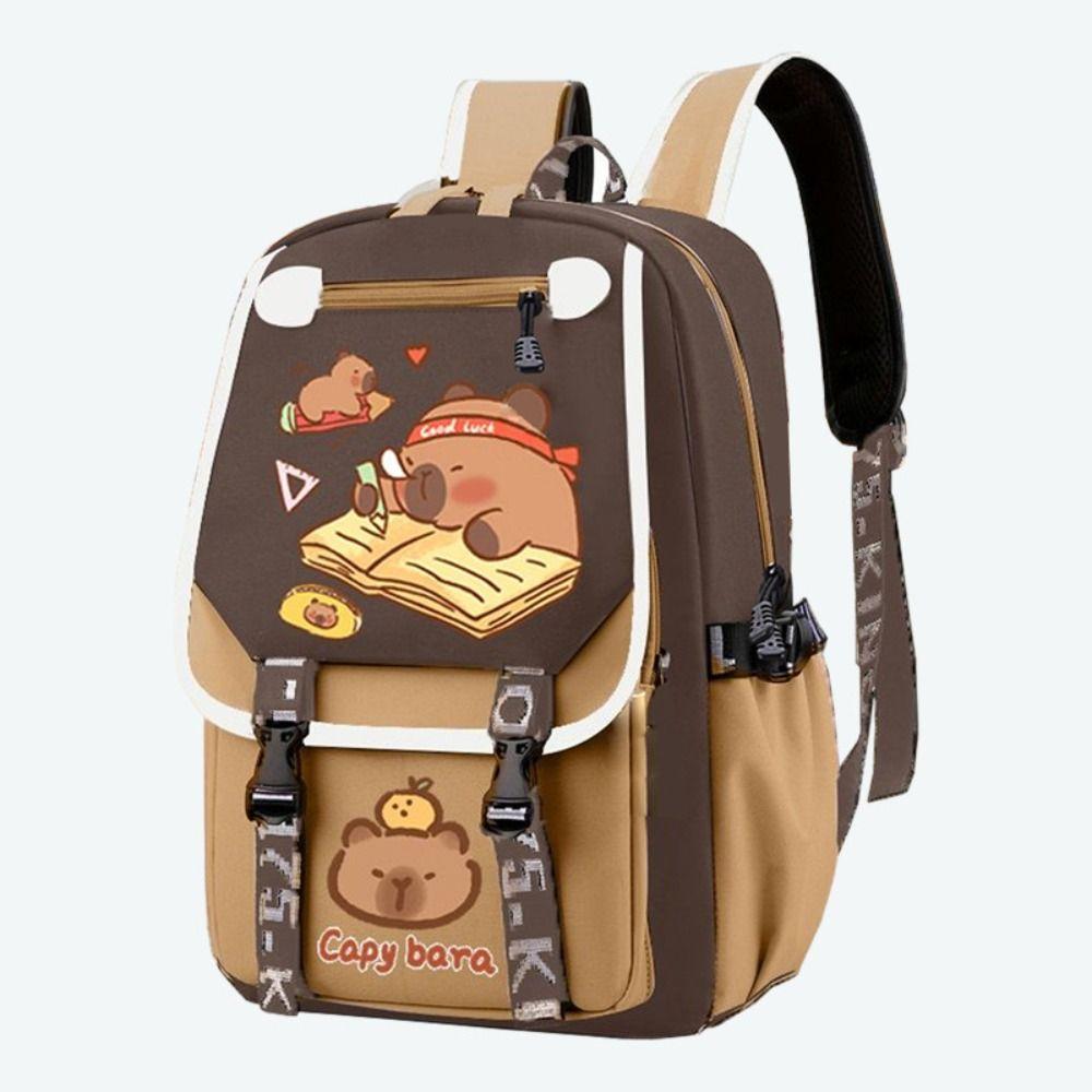 Oxford Cloth Capybara Backpack Waterproof Children's Backpack Cartoon Animal School Bag Gifts