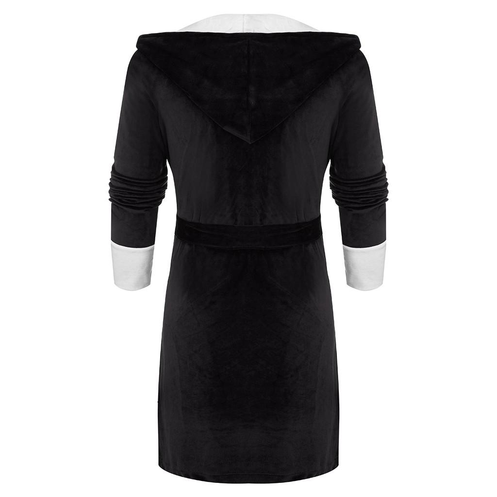 Women Winter Plush Lengthened Shawl Bathrobe Home Clothes Long Sleeved Robe Coat