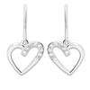 [Q8472] - Silver 'Love' Silver Earrings (rhodium-plated) - 12x12 Mm