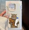 Забавный чехол для телефона с рисунком кота Для iPhone 17 Pro Max 16 Plus 15 Pro 14 13 12 11 XS XR 17Air Мягкий чехол с текстурой личи