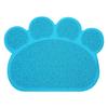 Коврик для кошачьего туалета предотвращает скольжение, водонепроницаемый, мягкий, в форме лапы, коврик для кошачьего туалета из ПВХ для пола в помещении, синий