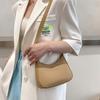 Fashion Solid Color Shoulder Bag For Women PU Leather Armpit Handbag Casual Daily Underarm Bag