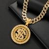 Men's New Trendy Brand Rotatable Dollar Symbol Zinc Alloy Necklace Personalized Dollar Pendant Necklace Accessories Men