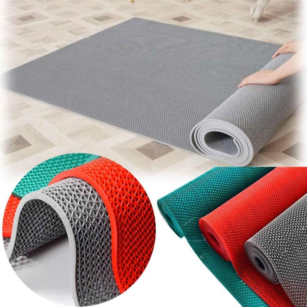 Hollowed Out Floor Mats PVC Drainage Rubber Rug Waterproof Mats Bathroom Kitchen Swimming Pool