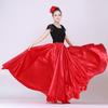 360 Degree Satin Skirt Belly Dance Women Long Skirts Dancer Practice Wear Assorted Solid Dance Skirt