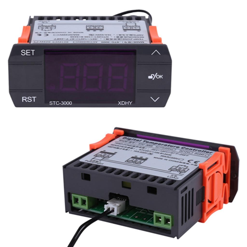 STC3000 220V Touch Digital Temperature Controller Thermostat With Sensor(30A)