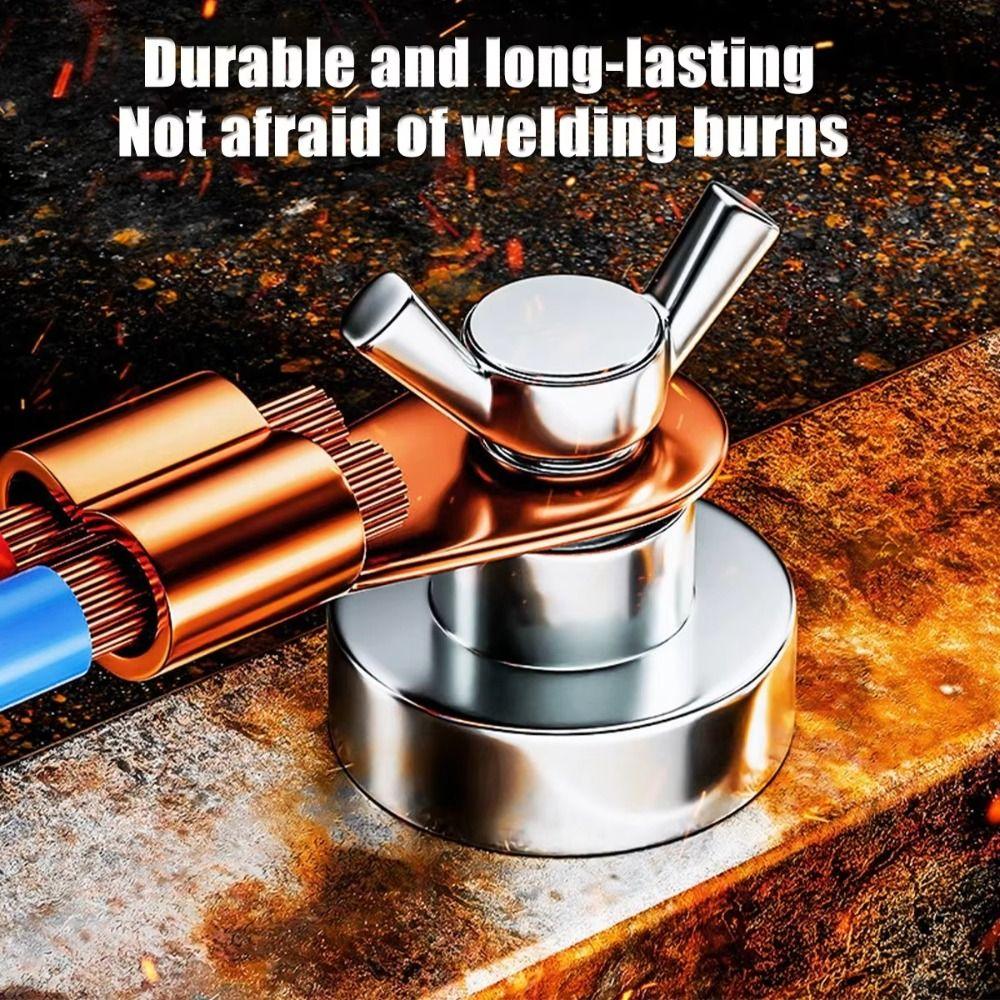 Copper Electrode Welding Clamps Powerful Magnetism Welding Support Grounding Tool