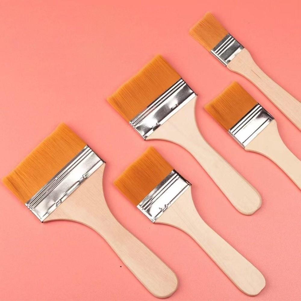 Практичная кисть для масляной краски, деревянные ручки, нейлоновая чистая кисть, новая кисть для рисования волосом, художественные принадлежности