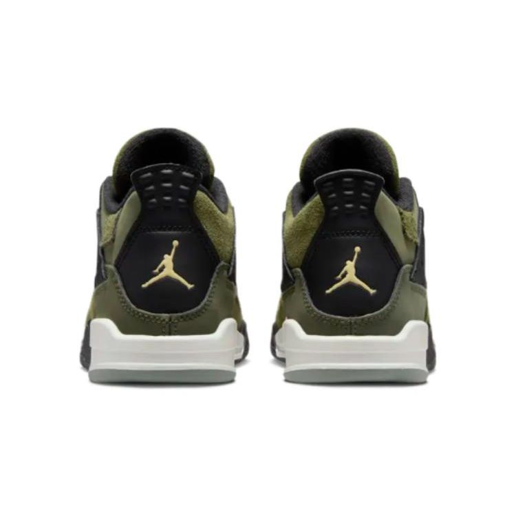 Детские кроссовки Air Jordan 4 Retro SE Craft PS Olive Зеленый средне-оливковый бледно-ванильный FB9929-200