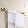 Towel Bars Double Rails Brass Wall Shelves Towel Holder Bath Shelf Towel Hanger Bathroom Accessories Black Towel Rack HJ-1311