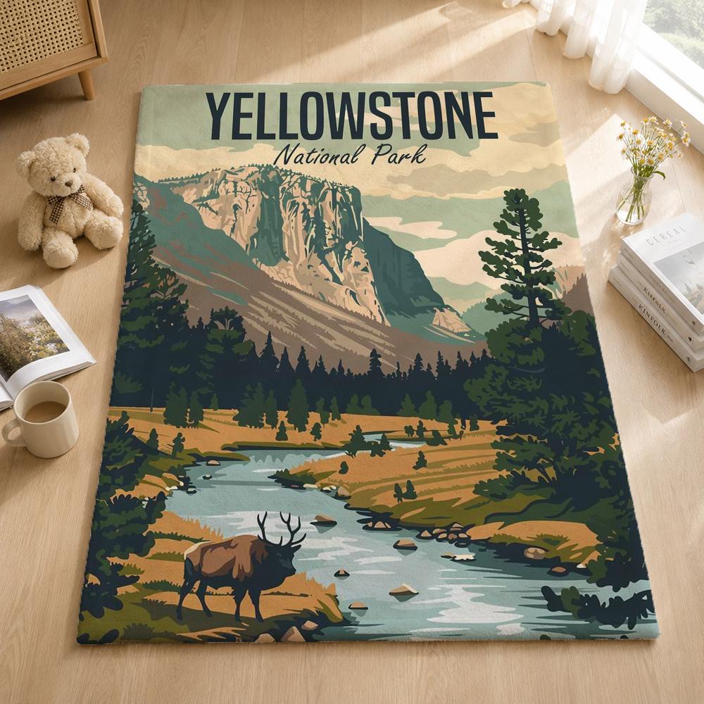 Series Y-Yellowstone Throw Blankets Soft Warm Flannel Blanket Bedding for Bed Living room Home Sofa