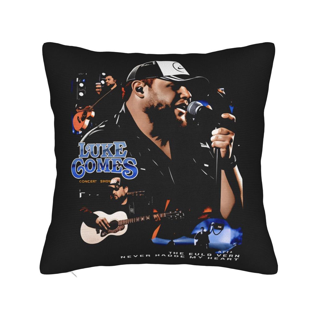 L-Lukes Combss Country Music Pillow Cover Graphic Cushion Cover Novelty Pillow Case For Living Room Chair
