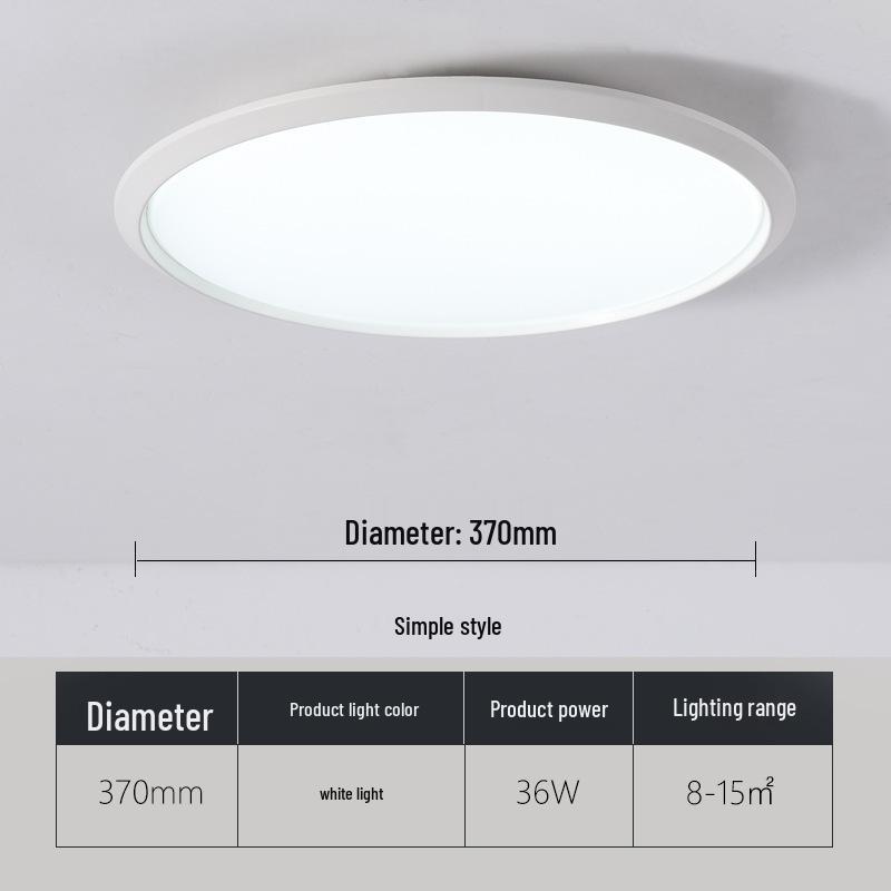 Ультратонкий водонепроницаемый светодиодный потолочный светильник для ванной комнаты, балкона, спальни, кухни и коридора.