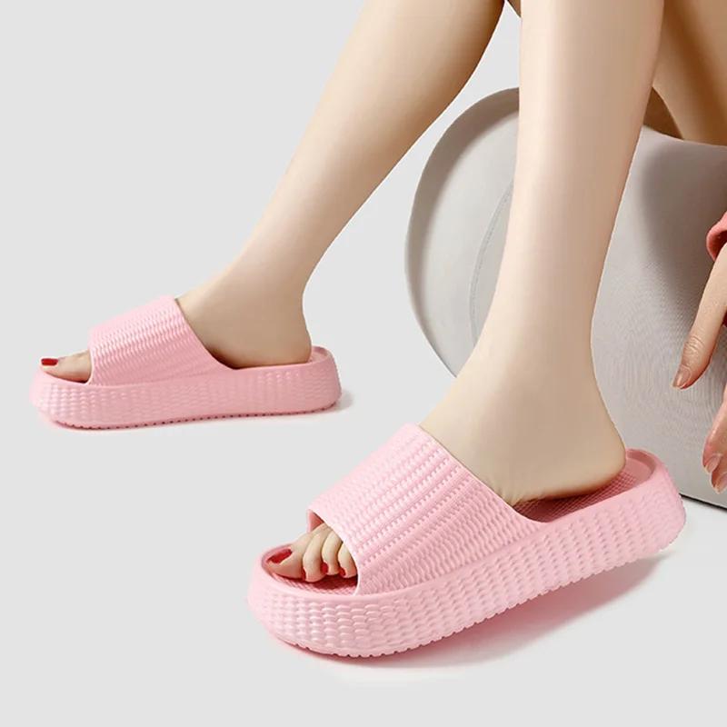 Fashion Chunky Platform Eva Cloud Slippers Women Thick Soft Sole Bathroom Home Slides Woman 2025 Summer Non Slip Beach Flip Flops Female