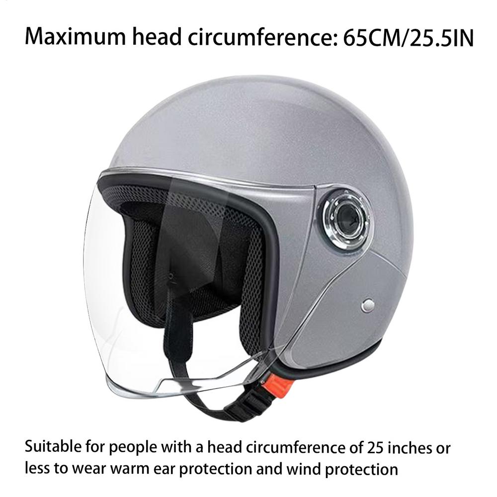 Lightweight Motorcycle Helmet Half Face Moped Helmet Protective Gear With Visor For Women Men Adventure Outdoor Riding Scooter