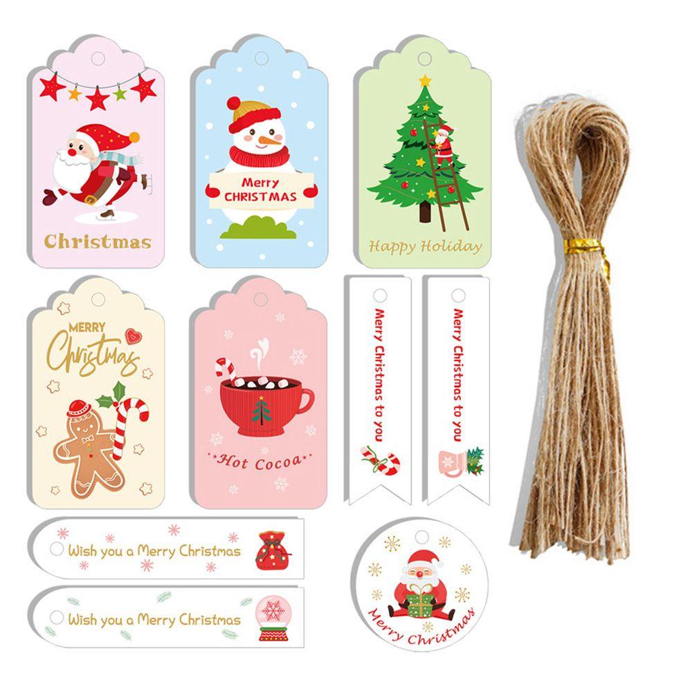 Упаковочные материалы Санта-Клаус Крафт-бумага Подарочная упаковка Рождественские бирки Рождественские этикетки Бирки