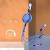 3 In 1 Retractable Data USB Cable for IPhone Charger Fast Wire Charging Cable for Android Phone Type C Xiaomi Huawei Samsung
