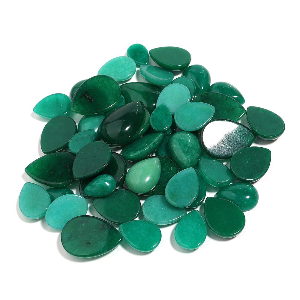LOULEUR WaterDrop Natural Stone Cabochon For Jewelry Making Tiger Eye Amethyst Lapis Lazuli Agate Stone Beads for Handwork
