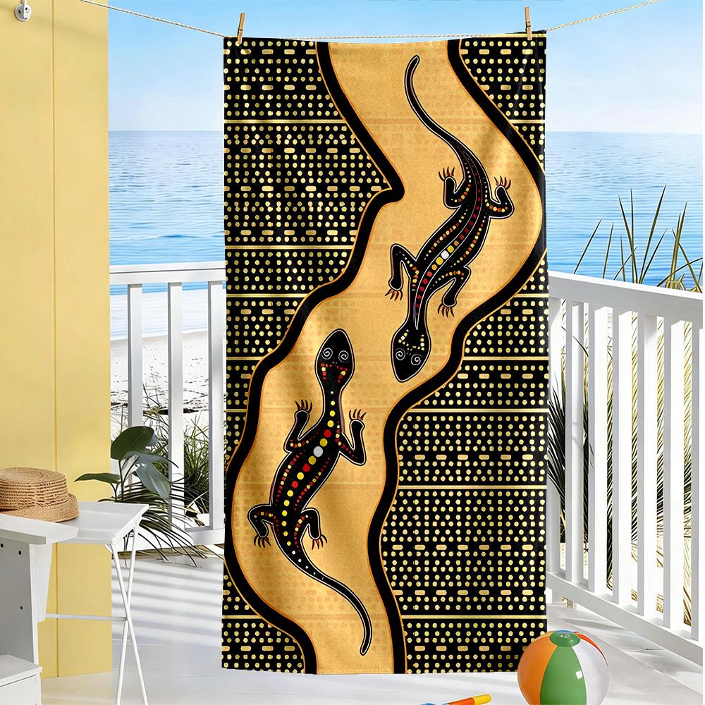 Australian Aboriginal Style Beach Towel High Absorbency & Quick-Dry Comfortable Lightweight