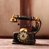 Vintage Rotary Telephone Statue Antique Shabby Old Phone Figurine Decor Model